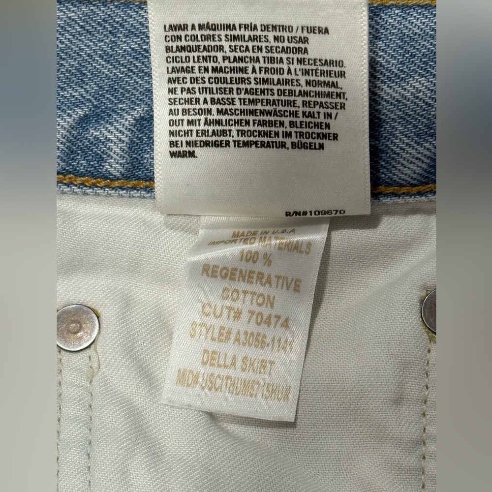 AGOLDE DELLA DENIM SKIRT SIZE 27 in PRACTICE - Picture 11 of 11